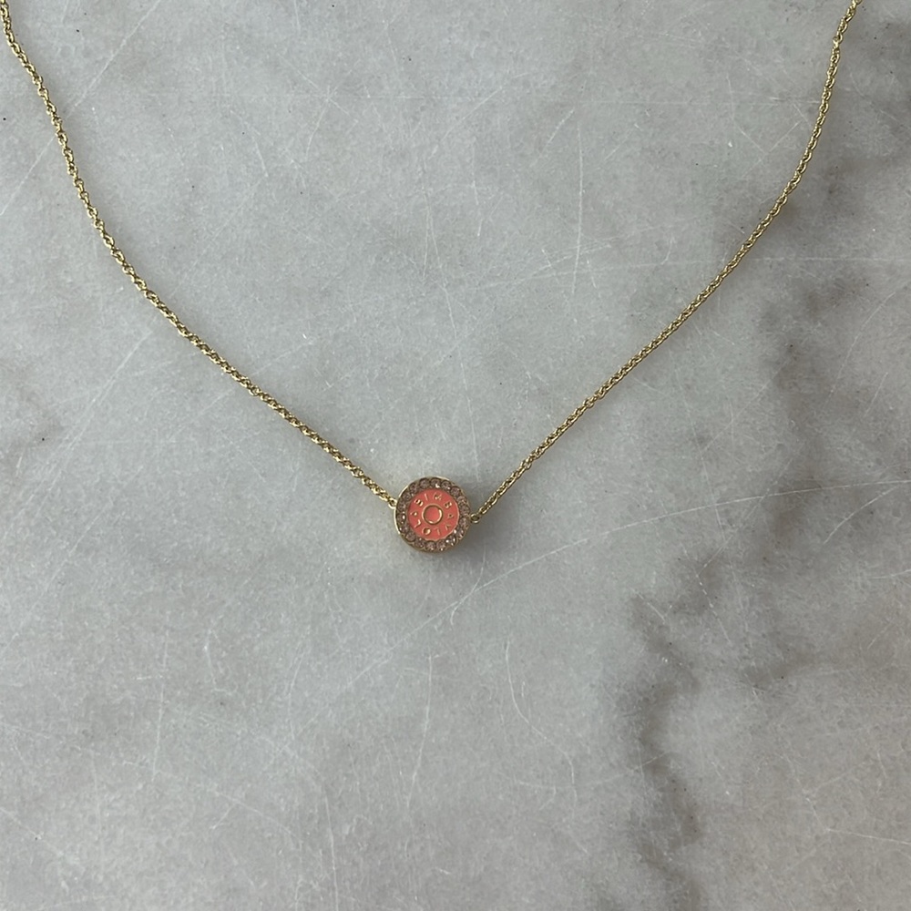 BIMBA Y LOLA Logo Crystals Chain Necklace | Love Collection Bimba Y Lola Coral - Picture 4 of 14